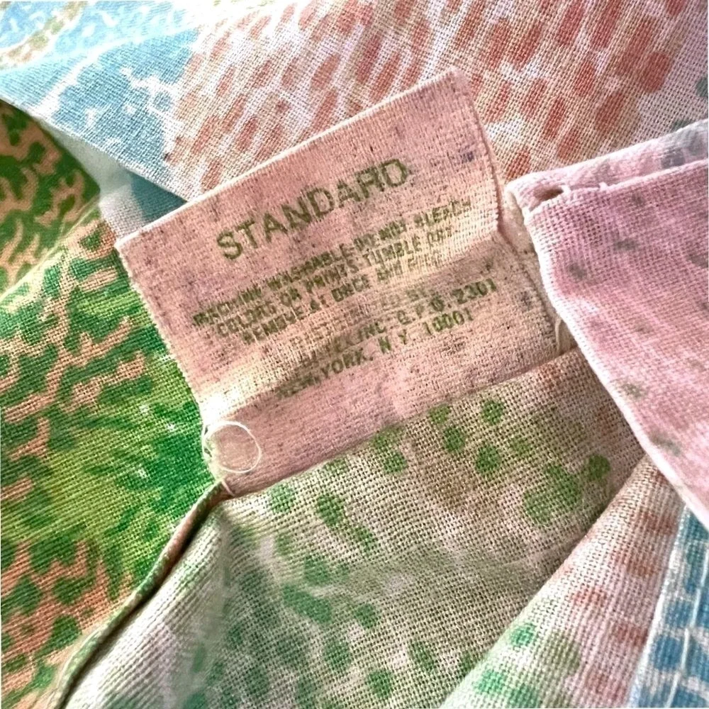 MARLBOROUGH Vintage 70s Pillowcase Mountain Landscape Forest Stream Tree Retro